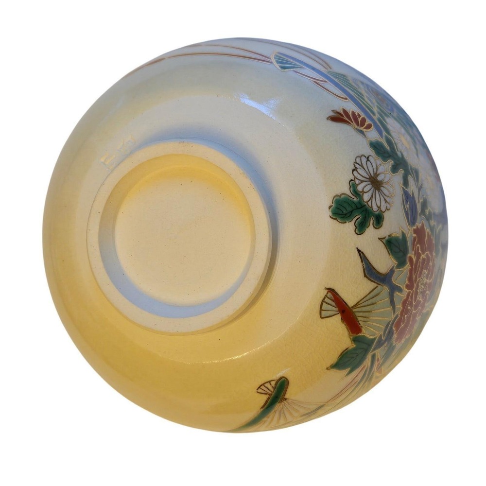Vintage Kyo Ware Tea Bowl Ninsei Style Chawan Signed Tomobako Japan - Picture 11 of 14